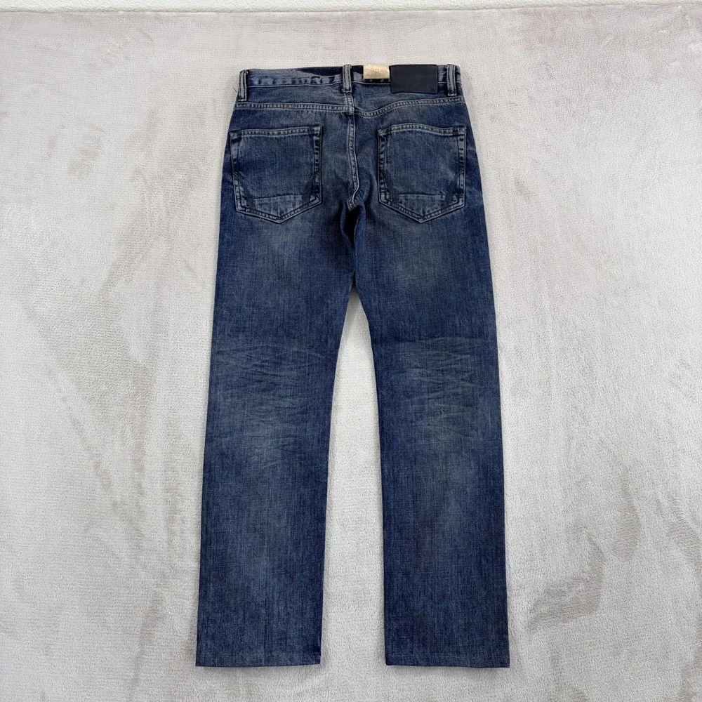 AllSaints Stanton Iggy‎ Slim Fit Jeans Blue Wash Men 28x28 Button Fly NWT $199